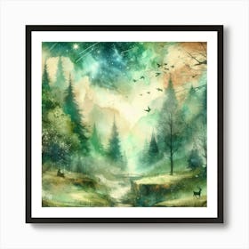 Forest Scene Art Print