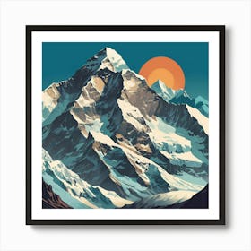 Retro Vintage Poster Everest Poster