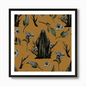 Ghosts And Flowers grim reaper Art Print