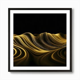 Golden Waves - Wave Stock Videos & Royalty-Free Footage Art Print