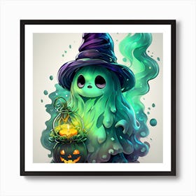 Spooky Ghost Art Print