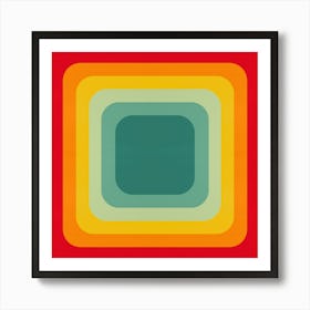 Geometric and colorful shapes 6 Art Print