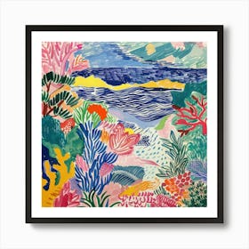 Seascape Dream Matisse Style 3 Art Print