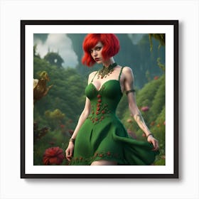 Red Hair Tess Synthesis - Whimsy Art Print