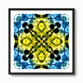 Ukraine Symbol Blue And Yellow Pattern Art Print