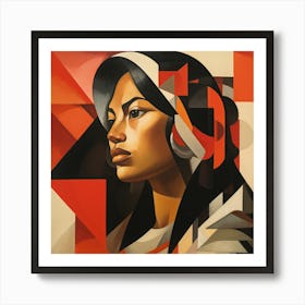 Geometric Abstraction Peruvian Woman 01 Art Print