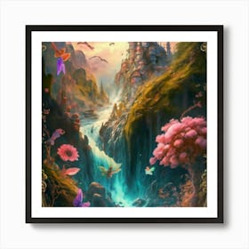 Waterfall Poster Art Print