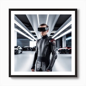 Man In Vr Glasses Art Print