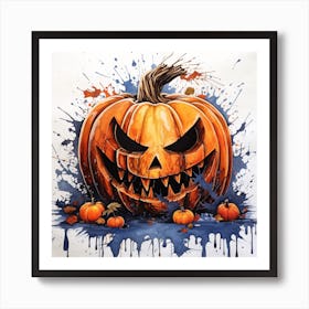 Halloween Pumpkin Art Print