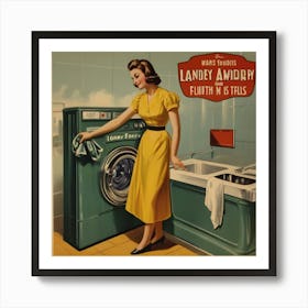 Default Default Vintage And Retro Laundry Advertising Aestethi 3 (1) Art Print