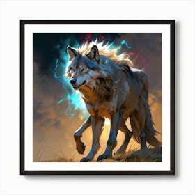 Wolf of outlands Art Print