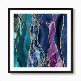 Peacock Agate Texture 12 Art Print