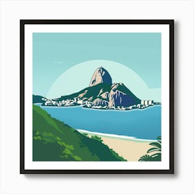 A Sugarloaf Mountain In Rio De Janeiro Minimal I 1719996239 3 Art Print