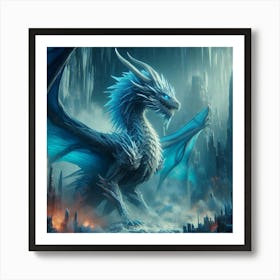 Blue Dragon Art Print