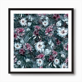 Summer Night Square Art Print