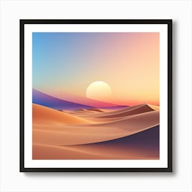 Sunset In The Desert 7 Art Print