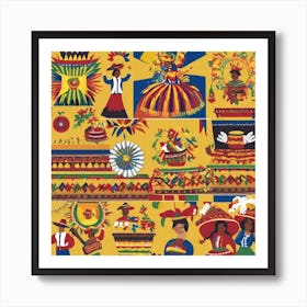 Mexican Folk Art 1 Art Print