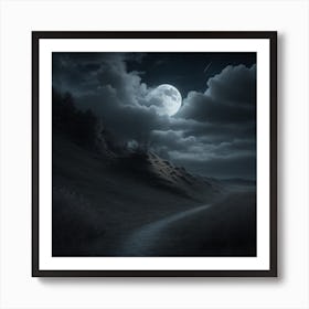 Full Moon In The Sky Art Print