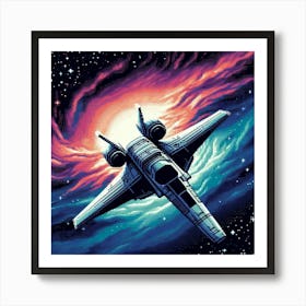 8-bit space exploration vessel 1 Art Print