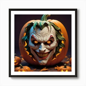 Joker Pumpkin 5 Art Print