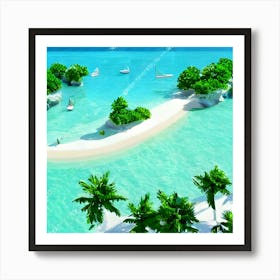 Tropical Island 1 Art Print