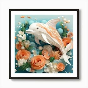 Dolphin In The Sea Art Print