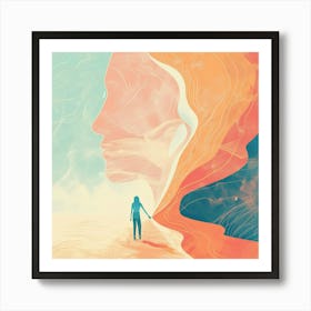 Woman In The Desert 4 Art Print