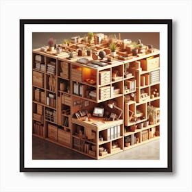 House Of Books Art Print