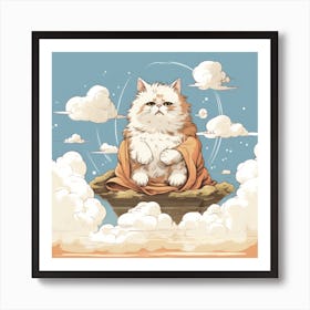 Cat In The Clouds 1 Art Print