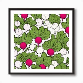 Radish Pattern Art Print