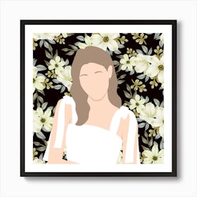 Flower Girl Poses (18) Art Print