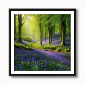 Bluebell Forest 8 Art Print