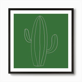 Pink Cactus Art Print