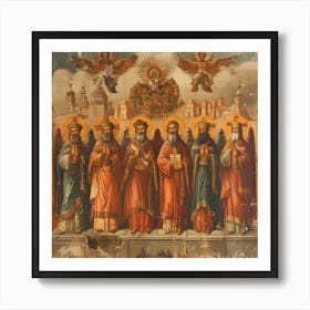 Russian Iconography Saints Art Print