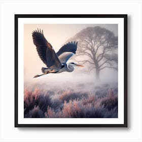 Heron In Flight 1 Art Print