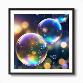 Bubbles In The Air 14 Art Print