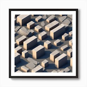 Abstract Bricks Art Print