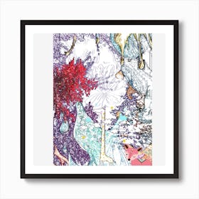 Giraffe In The Forest Art Print