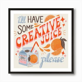 Creative Juice Retro Lettering Art Print