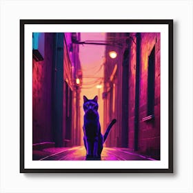 Cat In The Alley Poster