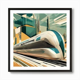 Futuristic Train 5 Art Print