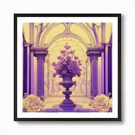 Purple Floral Art Print