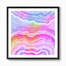 Neon Agate Texture 03 Art Print