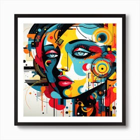 Abstract Woman Portrait Art Print