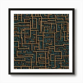 Maze Pattern 1 Art Print