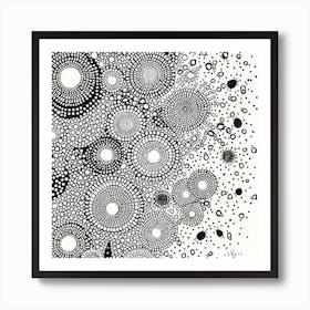 Black And White Dots 2 Art Print