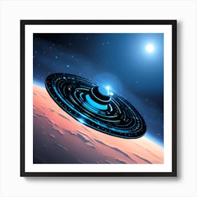 Alien Spaceship Art Print