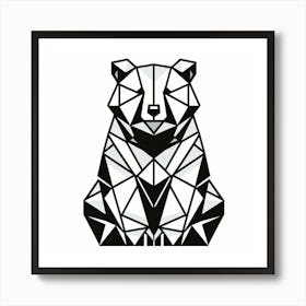 Geometric Bear Art Print