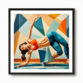 Pose Cubism Style Art Print