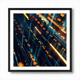 Abstract Image Of A Computer Screen 4 Art Print